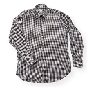 Peter Millar Button Down Shirt Men Large Blue Red‎ Check Victoria Club Riverside